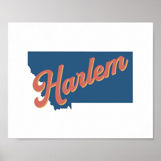 Harlem, Montana state print (Front)