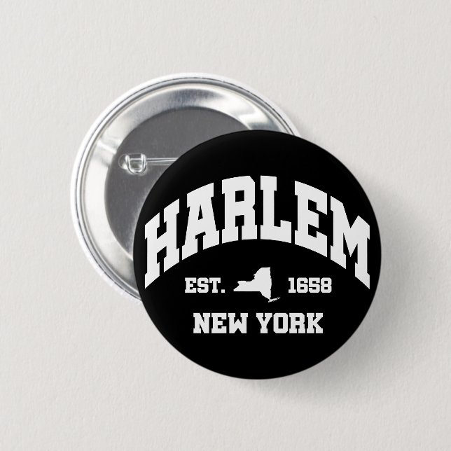 Harlem,New York 2 Inch Round Button (Front & Back)