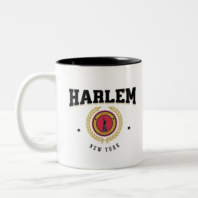 Harlem New York Black Two-Tone Coffee Mug (Left)