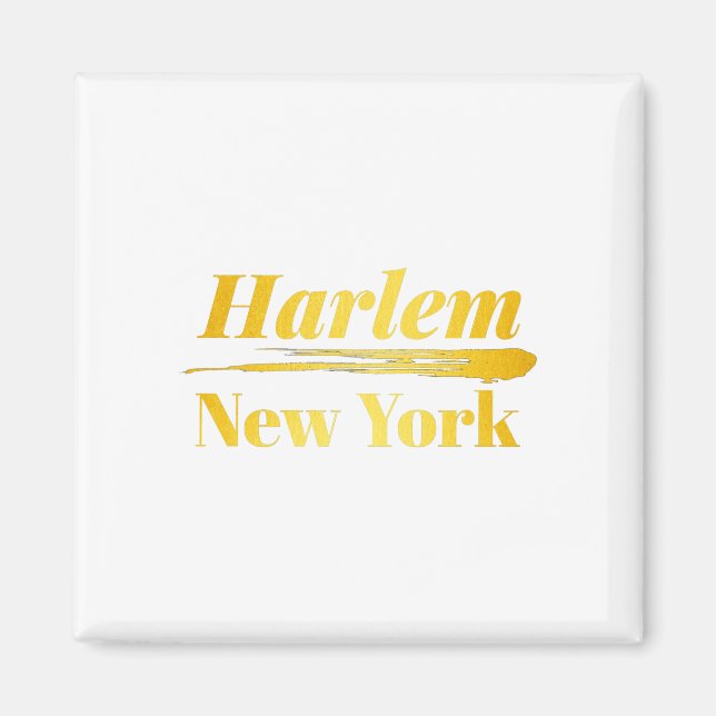 Harlem New York Gold Magnet (Front)