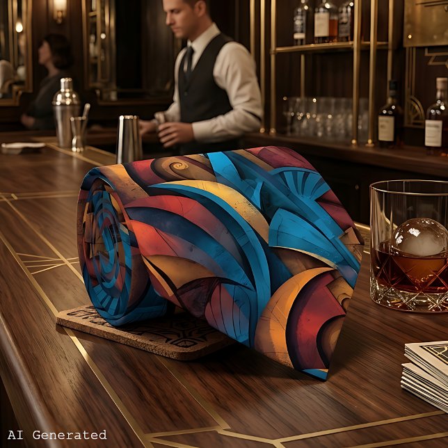 Harlem Renaissance Art Deco Men's Tie (Creator Uploaded)