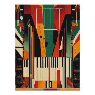 Harlem Renaissance Vintage Piano Poster