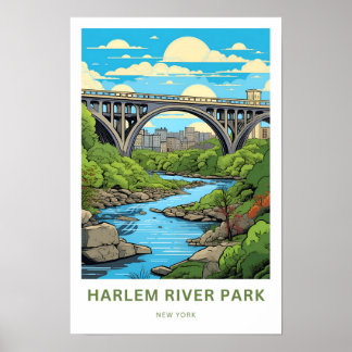 Harlem River Park New York  Travel Print