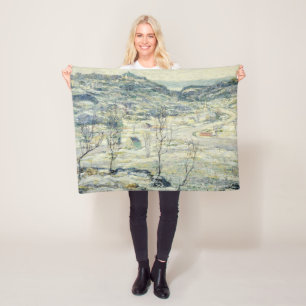Harlem Valley in Winter (New York Scene) Fleece Blanket