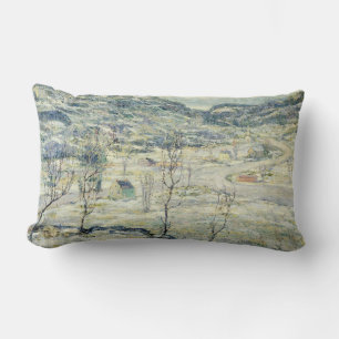 Harlem Valley in Winter (New York Scene) Lumbar Pillow