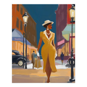 Harlem Woman in the Night Poster