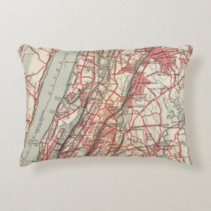 Harlem, Yonkers, Pelham Manor, New York Decorative Pillow