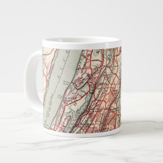 Harlem, Yonkers, Pelham Manor, New York Large Coffee Mug (Front Left)