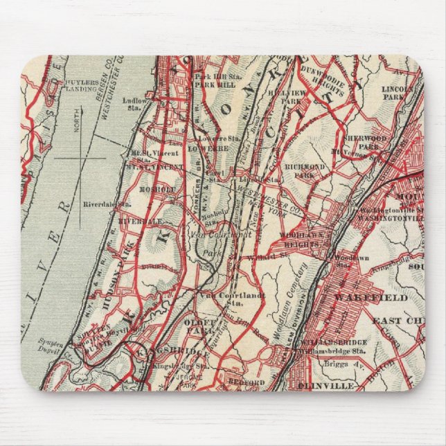 Harlem, Yonkers, Pelham Manor, New York Mouse Pad (Front)