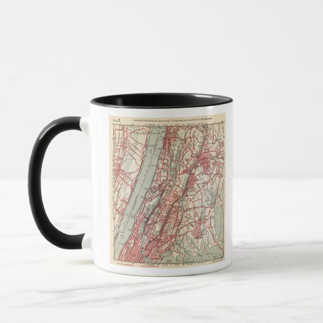 Harlem, Yonkers, Pelham Manor, New York Mug (Left)