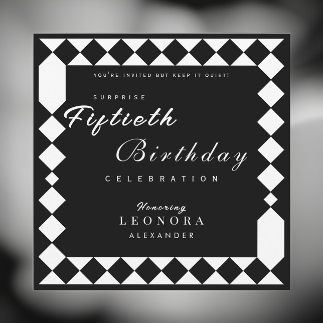 Harlequin Adult ANY Surprise Birthday Party Invitation (Creator Uploaded)