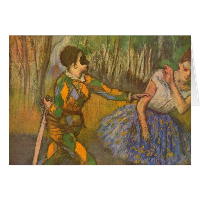 Harlequin and Columbine by Edgar Degas Vintage Art (Front Horizontal)