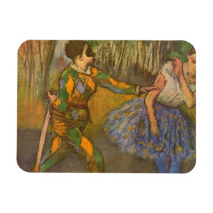 Harlequin and Columbine by Edgar Degas Vintage Art Magnet