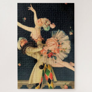 “Harlequin and Columbine” by FX Leyendecker Jigsaw Puzzle