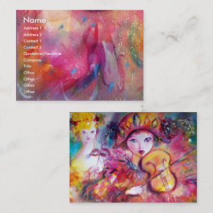 HARLEQUIN AND COLUMBINE Music,Decor,Theatre Artist Business Card