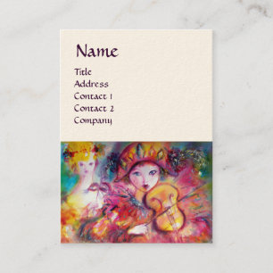 HARLEQUIN AND COLUMBINE Music,Decor,Theatre Artist Business Card