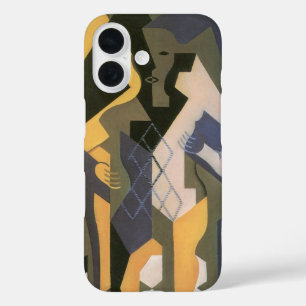 Harlequin at a Table by Juan Gris, Vintage Cubism iPhone 16 Case