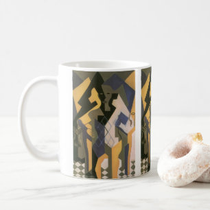 Harlequin at a Table by Juan Gris, Vintage Cubism Coffee Mug