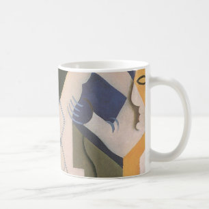 Harlequin at a Table by Juan Gris, Vintage Cubism Coffee Mug