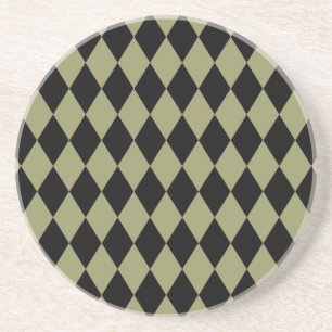 Harlequin Avocado and Black Coaster