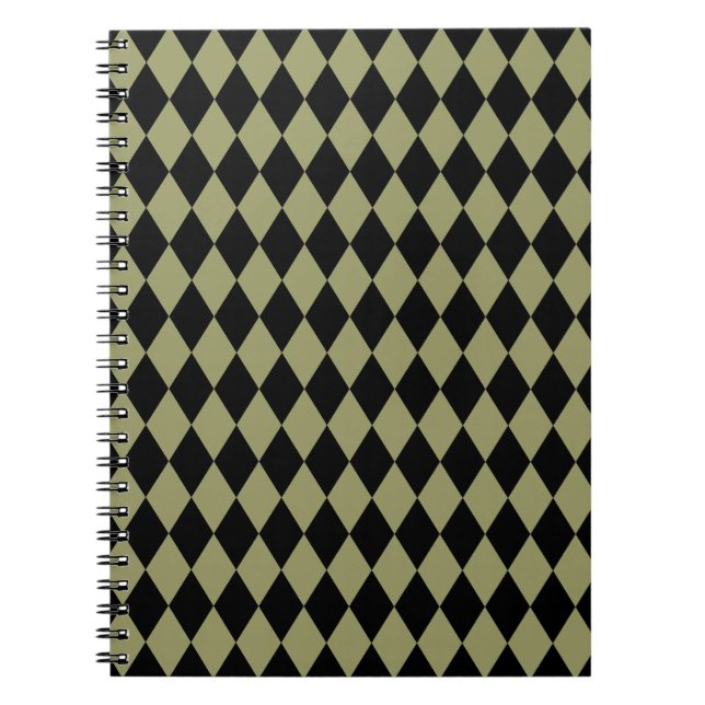 Harlequin Avocado and Black Notebook (Front)