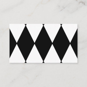 harlequin black and white business card