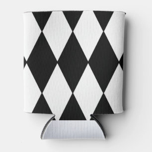 harlequin black and white can cooler