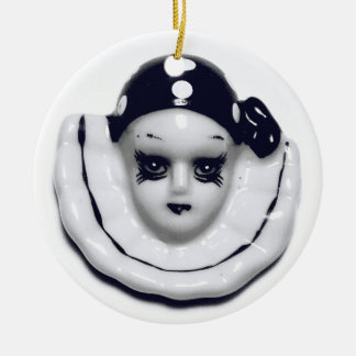 Harlequin Black and White Ceramic Ornament