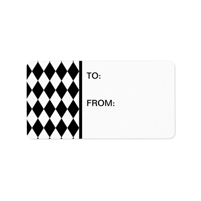 Harlequin Black and White Label (Front)