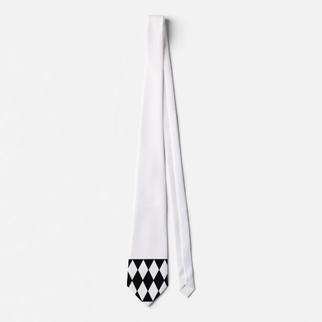 harlequin black and white tie (Front)
