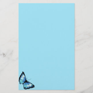 "Harlequin" (Blue Butterfly) Stationery