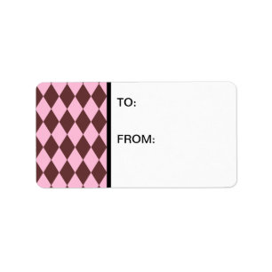Harlequin Brown and Pink Label