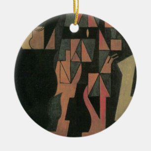 Harlequin by Juan Gris, Vintage Cubism Art Ceramic Ornament