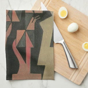 Harlequin by Juan Gris, Vintage Cubism Art Kitchen Towel