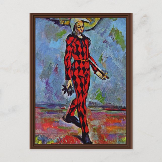 Harlequin By Paul Cézanne (Best Quality) Postcard (Front)