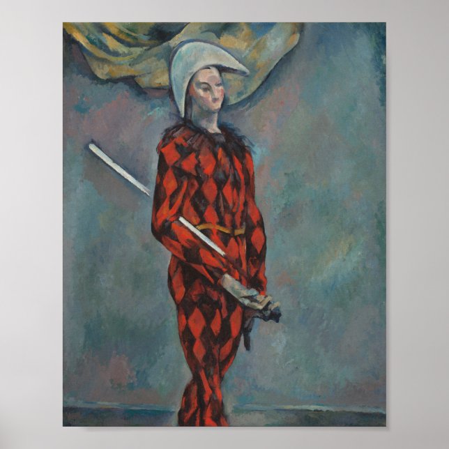 Harlequin (by Paul Cézanne) Poster (Front)