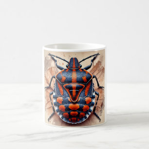 Harlequin Cabbage Bug 230924IREF216 - Watercolor Coffee Mug