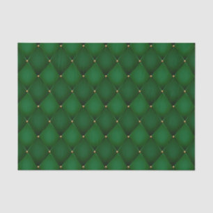 Harlequin Diamond Emerald Green Decoupage Tissue Paper