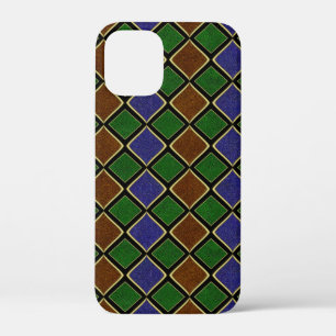Harlequin Diamond Grid: Textured Harmony iPhone 12 Mini Case