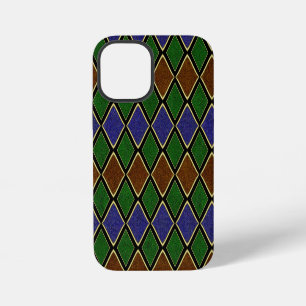 Harlequin Diamond Grid: Textured Harmony iPhone 12 Mini Case