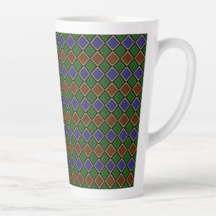 Harlequin Diamond Grid: Textured Harmony Latte Mug