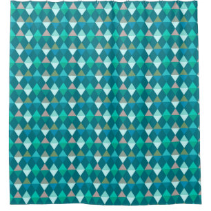 Harlequin / diamond pattern - Teal and Aqua