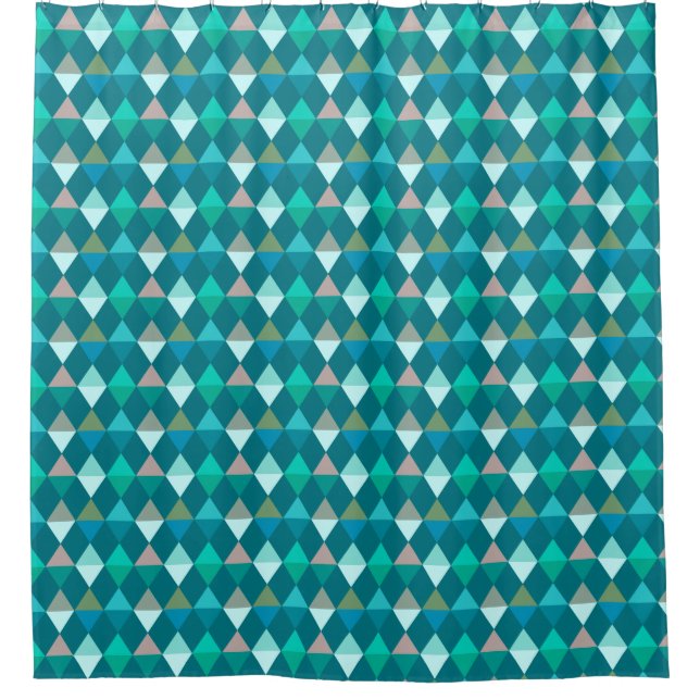 Harlequin / diamond pattern - Teal and Aqua (Front)