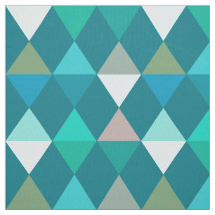 Harlequin / diamond pattern - Teal and Aqua Fabric