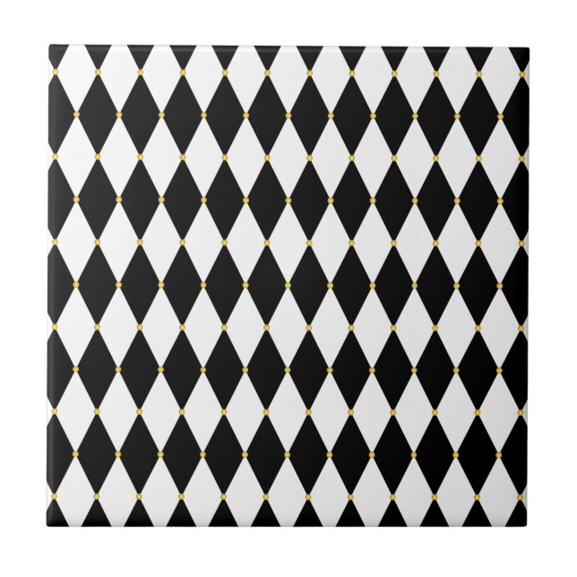 Harlequin Diamond Pattern Tile (Front)