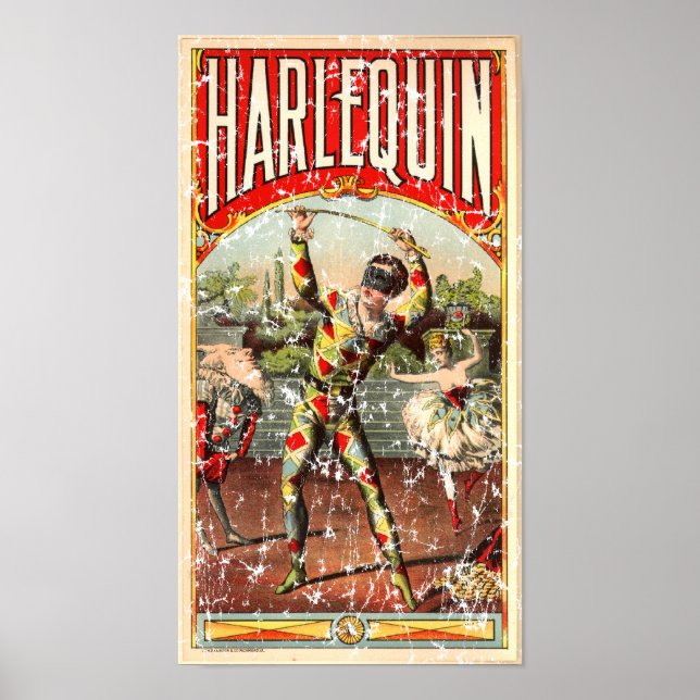 Harlequin - distressed poster (Front)