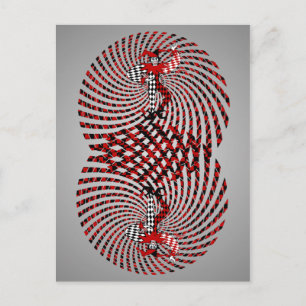 Harlequin Dizzy Postcard