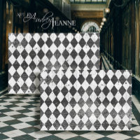 Harlequin Ephemera Black n White Wood Decoupage