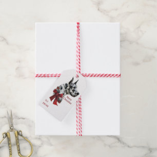 Harlequin Great Dane Christmas Gift Tags