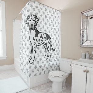 Harlequin Great Dane Cute Cartoon Dog